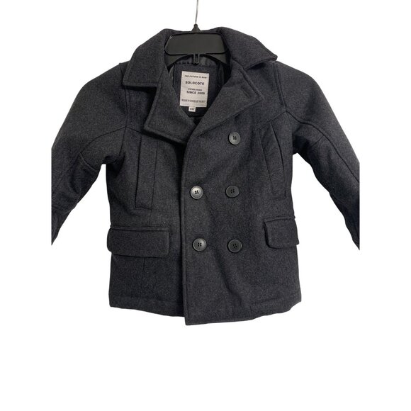 Solocate Youth Double Breasted Wool Coat Size 3/4